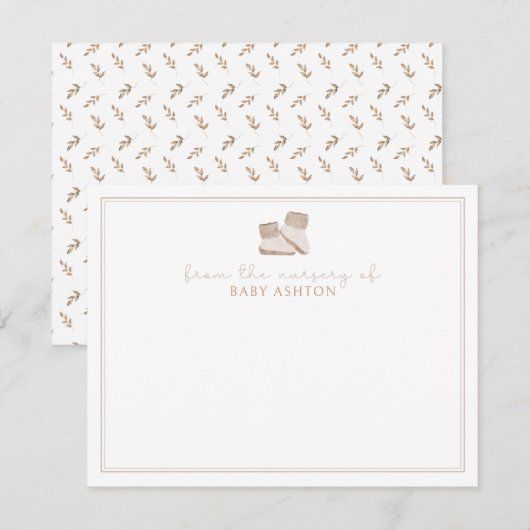 Boho, Baby schoenen, uit de kwekerij van Kaart (Voorkant / Achterkant)