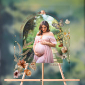 Boho baby shower acryl teken bord (Neutraal)