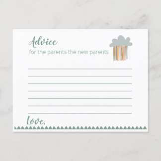Boho Baby shower - Advice Card Aankondigingskaart