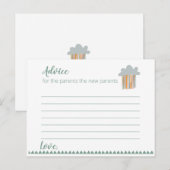 Boho Baby shower - Advice Card Aankondigingskaart (Voorkant / Achterkant)