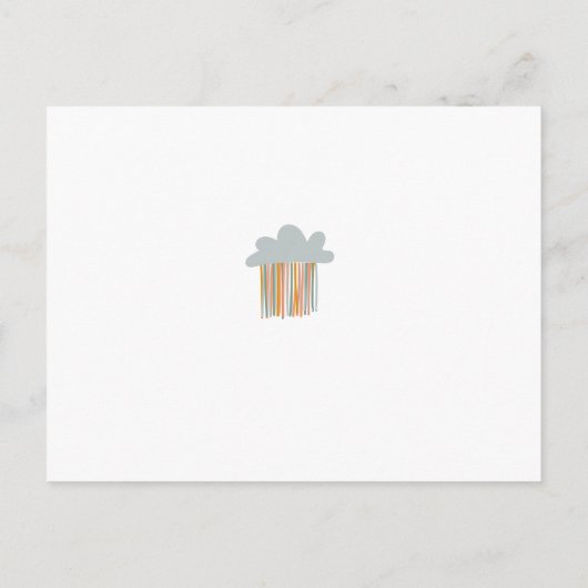 Boho Baby shower - Advice Card Aankondigingskaart (Achterkant)