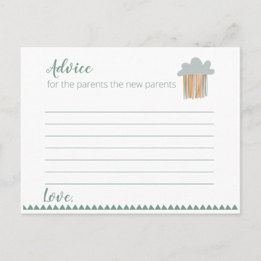 Boho Baby shower - Advice Card Aankondigingskaart (Voorkant)