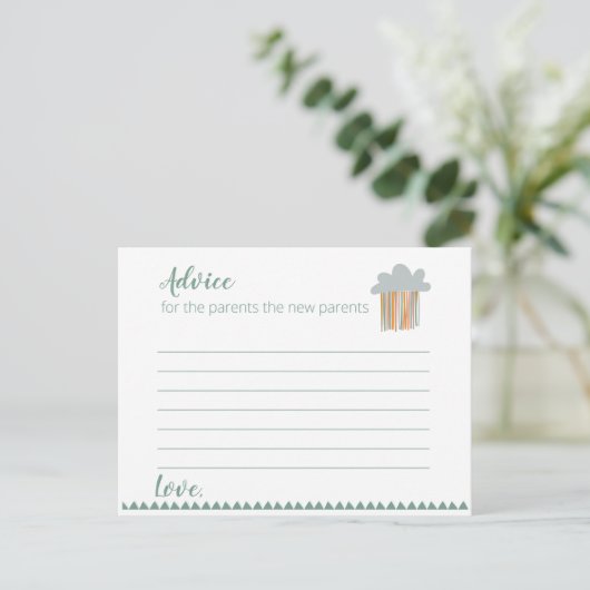 Boho Baby shower - Advice Card Aankondigingskaart (Staand voorkant)