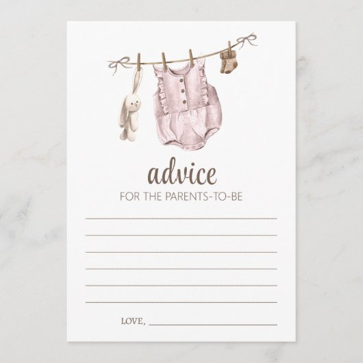 Boho  baby shower Advice ouders kaarten (Voorkant)