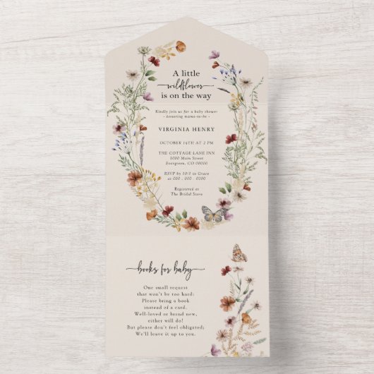 Boho Baby shower Alles in Een Uitnodiging (Binnen)