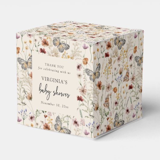 Boho Baby shower Bedankdoosjes (Achterkant)