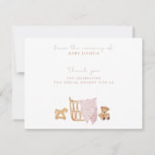 Boho Baby shower bedankkaart – baby wieg Kaart (Voorkant)