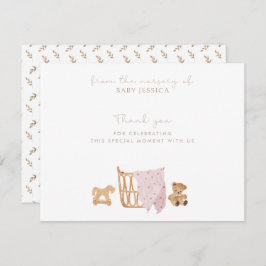 Boho Baby shower bedankkaart – baby wieg Kaart