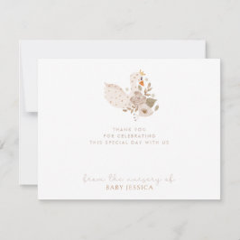 Boho Baby shower bedankkaart – Zwaan & Bloemen Kaart