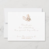 Boho Baby shower bedankkaart – Zwaan & Bloemen Kaart (Voorkant)