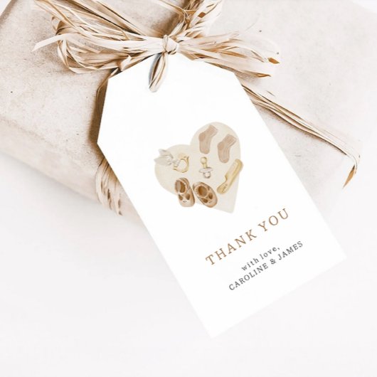 Boho Baby Shower Bedankt Cadeaulabel
