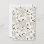 Boho Baby shower Bedankt Card Pampas Floral (Achterkant)