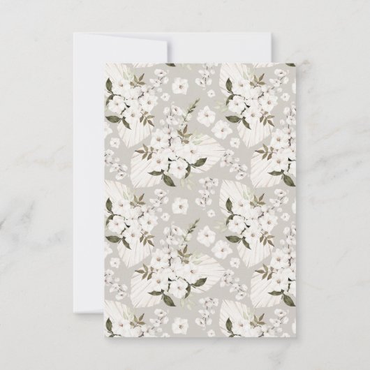 Boho Baby shower Bedankt Card Pampas Floral (Achterkant)