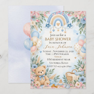 Boho Baby Shower Bewerkbare Uitnodiging