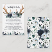 Boho Baby shower Books for Baby Insert Card Informatiekaartje (Voorkant / Achterkant)