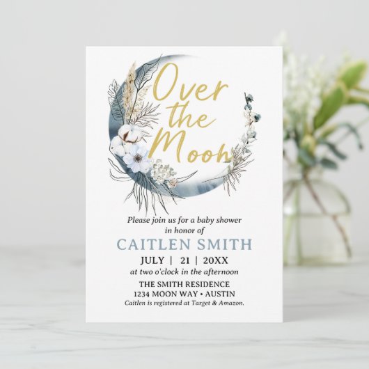 Boho Baby shower Boy Invitation Kaart (Staand voorkant)