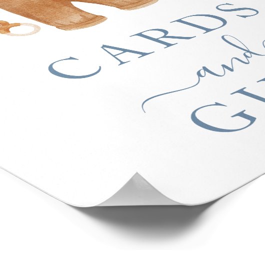 Boho Baby shower Boy Kleding Kaarten & Geschenken  Poster (Hoek)