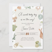 Boho Baby shower Boy Op de Weg Kleding Rustiek Kaart (Voorkant)