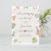 Boho Baby shower Boy Op de Weg Kleding Rustiek Kaart (Staand voorkant)