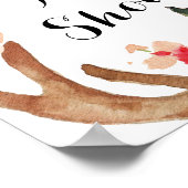 Boho Baby shower, bruidsfeest poster, banner Poster (Hoek)