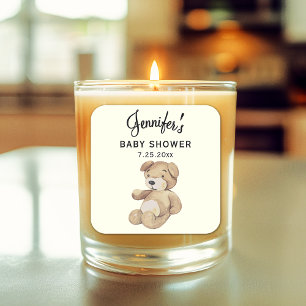 Boho Baby shower Bruin Beer 3-in Candle Sticker