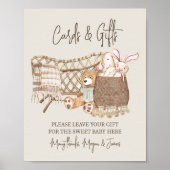 Boho Baby shower Cards en Gifts Nursery Theme Poster (Voorkant)