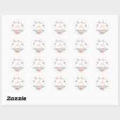 Boho Baby Shower Dank Je Ronde Sticker (Vel)