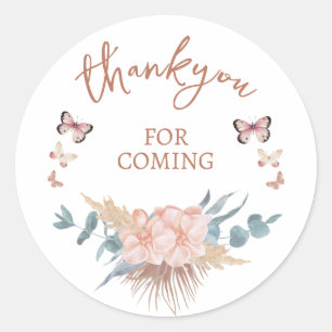 Boho Baby Shower Dank Je Ronde Sticker