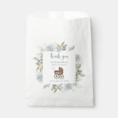 Boho Baby shower Dank u Floral  Roos Bedankzakje (Voorkant)