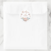Boho Baby shower Dank u wel Ronde Sticker (Tas)