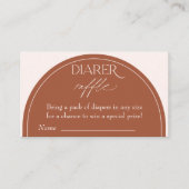 Boho Baby shower Diaper Raffle Informatiekaartje (Voorkant)