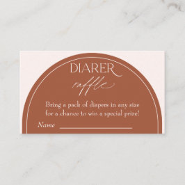 Boho Baby shower Diaper Raffle Informatiekaartje