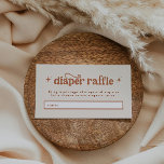 Boho Baby shower Diaper Raffle Informatiekaartje<br><div class="desc">Dit is een terracotta retro thema baby luier loterij bijsluiter kaart. Bewerk de meeste* bewoordingen en kleuren op deze retro-uitnodigingskaart om het te laten passen bij uw evenemententhema persoonlijke stijl! (de woorden "luierloterij" zijn niet bewerkbaar, maar u kunt de kleuren ervan wijzigen!) // Voor overeenkomende design, zoek BIRDIE in de...</div>
