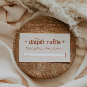 Boho Baby shower Diaper Raffle Informatiekaartje