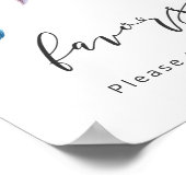 Boho Baby shower Favors Sign Minimalist Bohemian Poster (Hoek)