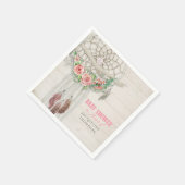 BOHO Baby shower Feathers Dream Catcher Macrame Servet (Hoek)
