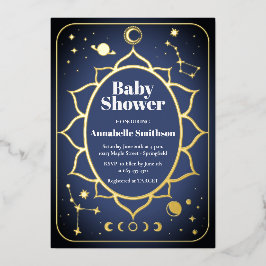 Boho Baby shower Folie Uitnodiging