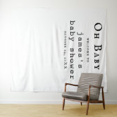 Boho Baby Shower Fotobackdrop Wandkleed (In Situ (horizontaal))