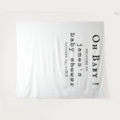 Boho Baby Shower Fotobackdrop Wandkleed (Voorkant (horizontaal))
