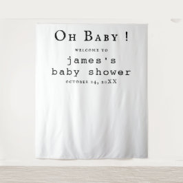 Boho Baby Shower Fotobackdrop Wandkleed