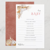Boho Baby shower Game Beste Baby Kaart (Voorkant / Achterkant)