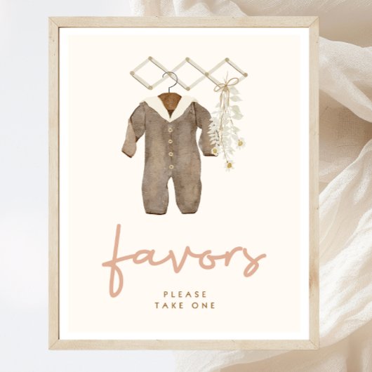 Boho Baby shower geeft de voorkeur aan teken Poster