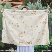 Boho Baby shower gepersonaliseerd Fleece Deken