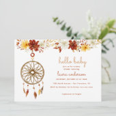 Boho Baby shower Geslacht Neutraal Kaart (Staand voorkant)