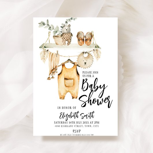 Boho Baby shower Geslacht Neutraal Kaart