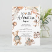 Boho Baby shower Geslacht Neutraal Kaart (Staand voorkant)