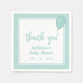 BOHO Baby shower Geslachtsneutraal Mint Groen Servet (Voorkant)