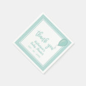 BOHO Baby shower Geslachtsneutraal Mint Groen Servet (Hoek)