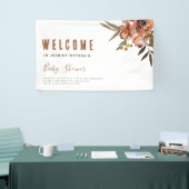 Boho Baby shower groen rustiek Schattig Spandoek (Beurs)