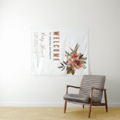 Boho Baby Shower Groene Rustieke Aandoenlijke Wandkleed (In Situ (horizontaal))